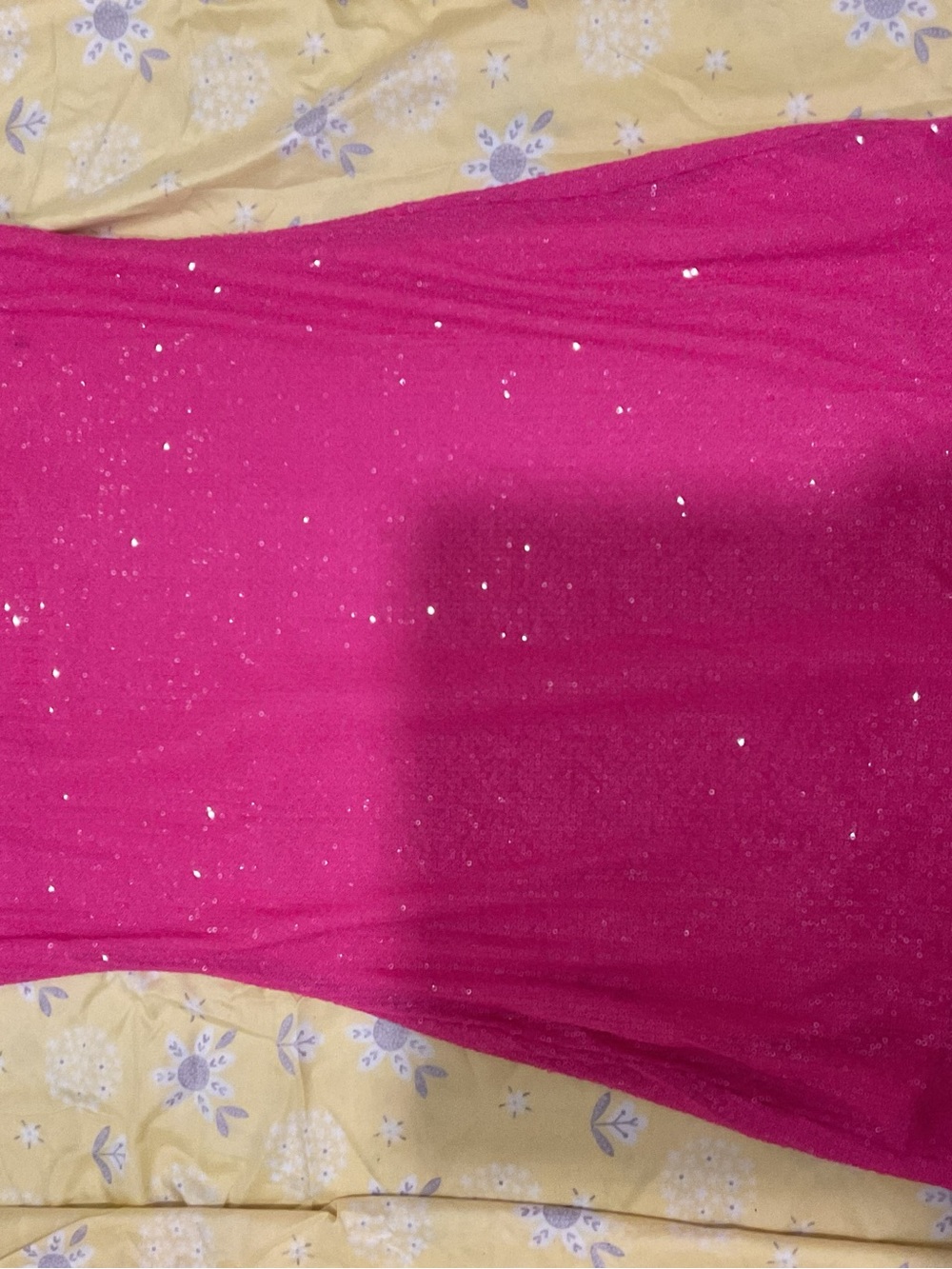 Women's Hot Pink Sparkle Skirt